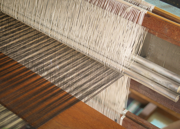 Thai silk weaving