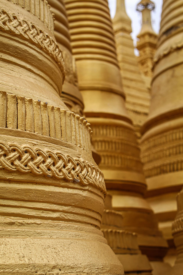 Golden Pagodas at Indein